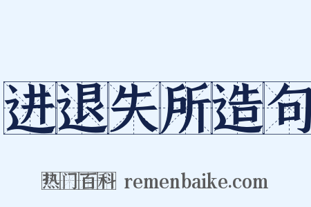 进退失所造句是什么意思的图片